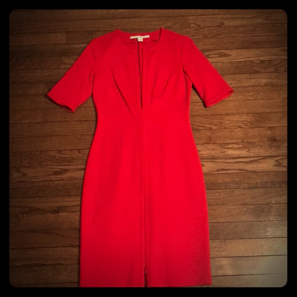 Diane von Furstenberg red knit dress